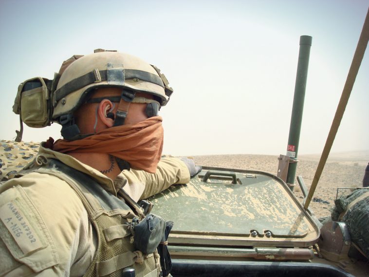 Jægersoldaten Magnus Hansson under udsendelse til Afghanistan. Foto: Privat