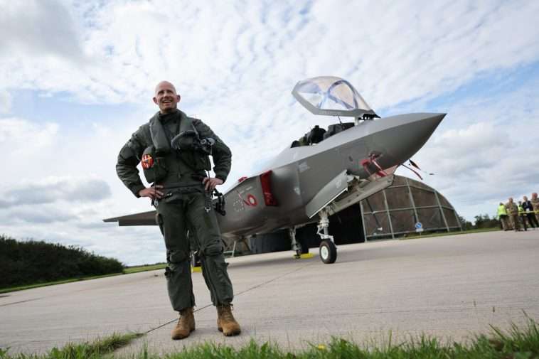 Piloten PLA der fløj F-35 kampflyet til Danmark Foto: Forsvaret