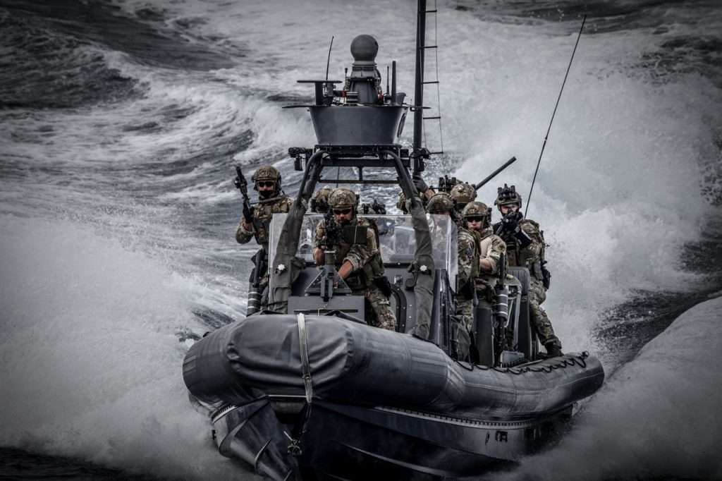 Soldater fra Frømandskorpset træner på Operation Ocean Shield. Der er tale om Operation Ocean Shield hold 14 fra Frømandskorpset. Billedet er taget i 2015.
